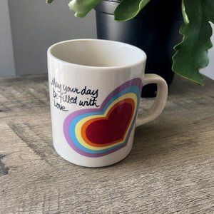 Avon‎ Mug Vintage Love Rainbow Heart White Collectible Coffee Tea